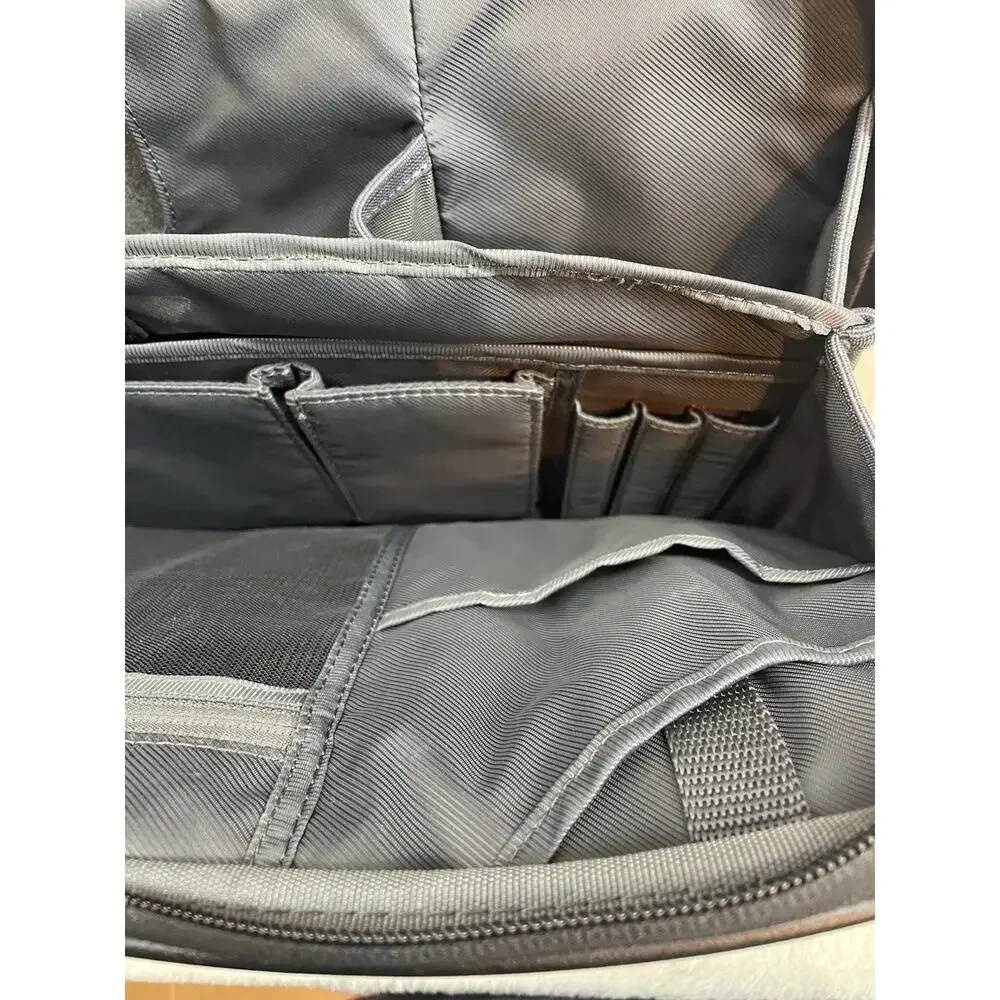 BRIGGS & RILEY LB104X Black Leather Expandable Laptop Commute Briefcase Bag